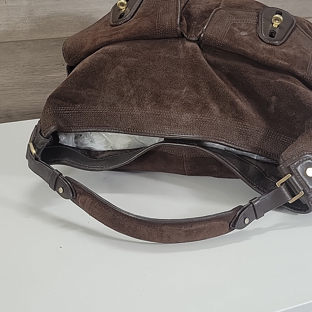 Cole Haan Brown Suede Leather Women’s Shoulder Bag - Picture 5 of 13
